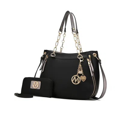 Mkf Collection By Mia K Lina Women's Shoulder Bag & Wallet Set By Mia K In Black