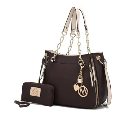 Mkf Collection By Mia K Lina Women's Shoulder Bag & Wallet Set By Mia K In Gold