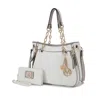 Mkf Collection By Mia K Lina Women's Shoulder Bag & Wallet Set By Mia K In White