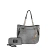 Mkf Collection By Mia K Lina Women's Tote Bag And Wallet Set By Mia K In Black