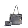 Mkf Collection By Mia K Lina Women's Tote Bag And Wallet Set By Mia K In Gray