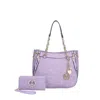 Mkf Collection By Mia K Lina Women's Tote Bag And Wallet Set By Mia K In Purple