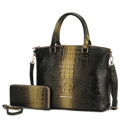 Mkf Collection By Mia K Liora Tote Women's Handbag Croc-embossed By Mia K. In Gold