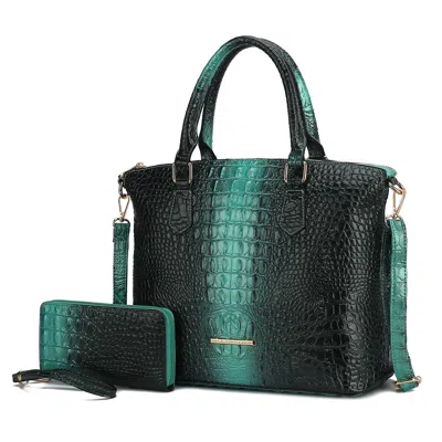 Mkf Collection By Mia K Liora Tote Women's Handbag Croc-embossed By Mia K. In Green