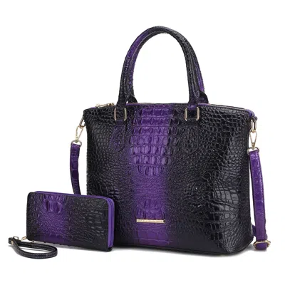 Mkf Collection By Mia K Liora Tote Women's Handbag Croc-embossed By Mia K. In Purple