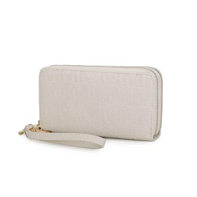 Mkf Collection By Mia K Lisbette Wristlet Wallet Purse Handbag M Signature In Beige