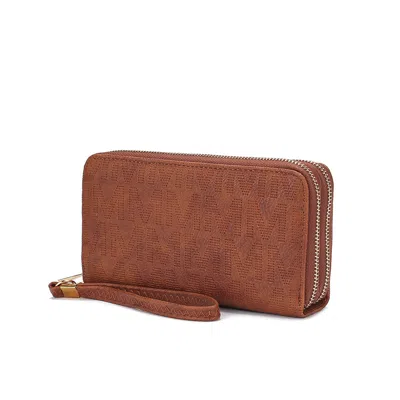 Mkf Collection By Mia K Lisbette Wristlet Wallet Purse Handbag M Signature In Brown