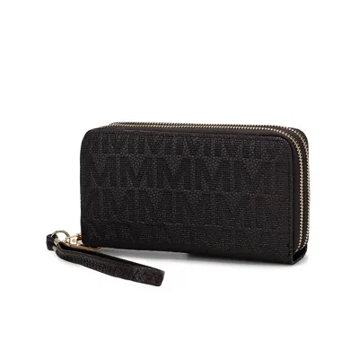 Mkf Collection By Mia K Lisbette Wristlet Wallet Purse Handbag M Signature In Gold