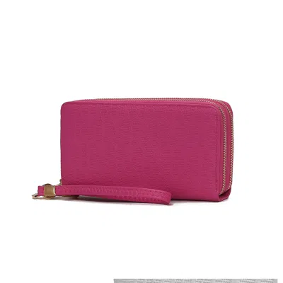 Mkf Collection By Mia K Lisbette Wristlet Wallet Purse Handbag M Signature In Pink