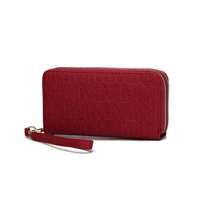 Mkf Collection By Mia K Lisbette Wristlet Wallet Purse Handbag M Signature In Red
