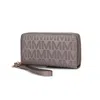 Mkf Collection By Mia K Lisbette Wristlet Wallet Purse Handbag M Signature In Silver