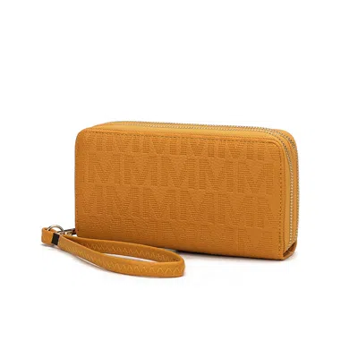 Mkf Collection By Mia K Lisbette Wristlet Wallet Purse Handbag M Signature In Yellow