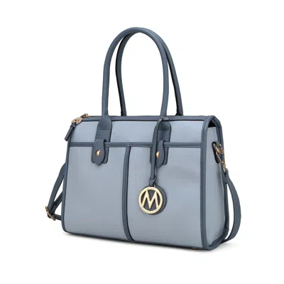 Mkf Collection By Mia K Livia Satchel Bag Vegan Leather Handbag Purse By Mia K In Blue