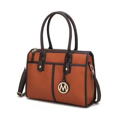 Mkf Collection By Mia K Livia Satchel Bag Vegan Leather Handbag Purse By Mia K In Orange