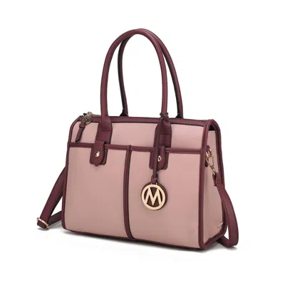 Mkf Collection By Mia K Livia Satchel Bag Vegan Leather Handbag Purse By Mia K In Pink