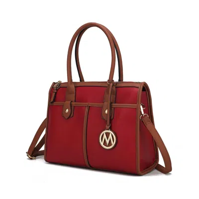 Mkf Collection By Mia K Livia Satchel Bag Vegan Leather Handbag Purse By Mia K In Red