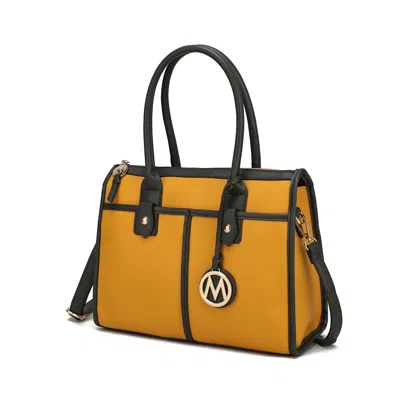 Mkf Collection By Mia K Livia Satchel Bag Vegan Leather Handbag Purse By Mia K In Yellow
