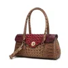 Mkf Collection By Mia K Liviana Shoulder Women's Elegant Bag Croc-embossed In Red