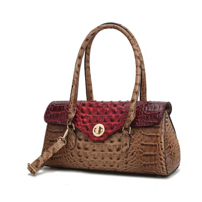 Mkf Collection By Mia K Liviana Shoulder Women's Elegant Bag Croc-embossed In Red