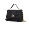 Mkf Collection By Mia K Lola Quilted Vegan Leather Women's Shoulder Bag By Mia K In Black