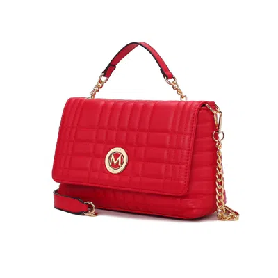 Mkf Collection By Mia K Lola Quilted Vegan Leather Women's Shoulder Bag By Mia K In Red