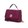 Mkf Collection By Mia K Lola Quilted Vegan Leather Women's Shoulder Bag By Mia K In White