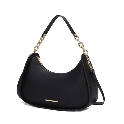 Mkf Collection By Mia K Lottie Vegan Leather Women's Hobo Handbag Half Moon By Mia K In Black