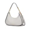 Mkf Collection By Mia K Lottie Vegan Leather Women's Hobo Handbag Half Moon By Mia K In Grey