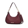 Mkf Collection By Mia K Lottie Vegan Leather Women's Hobo Handbag Half Moon By Mia K In White