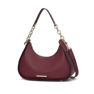 Mkf Collection By Mia K Lottie Vegan Leather Women's Hobo Handbag Half Moon By Mia K In White