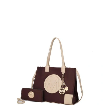 Mkf Collection By Mia K Louise Tote And Wallet Set Handbag In Brown