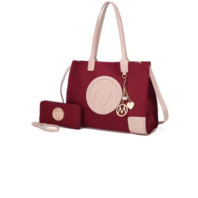 Mkf Collection By Mia K Louise Tote And Wallet Set Handbag In Red