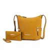Mkf Collection By Mia K Lux Hobo Bag With Wallet- 2 Pcs In Yellow