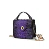 Mkf Collection By Mia K Luxe Croc-embossed Mini Satchel With Chain Strap By Mia K In Purple