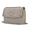 Mkf Collection By Mia K Mackenzie Tweed Women's Shoulder Bag In Gold
