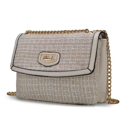 Mkf Collection By Mia K Mackenzie Tweed Women's Shoulder Bag In Gold