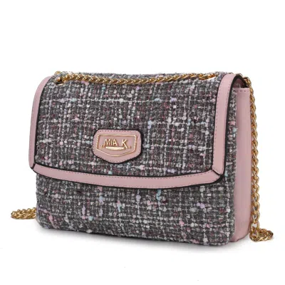 Mkf Collection By Mia K Mackenzie Tweed Women's Shoulder Bag In Pink