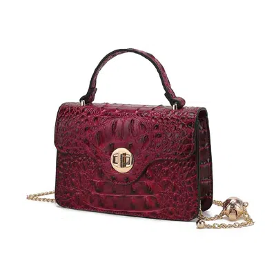 Mkf Collection By Mia K Mae Mini Crossbody Stylish, Functional, Vegan Leather Handbag In Pink