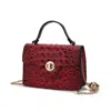 Mkf Collection By Mia K Mae Mini Crossbody Stylish, Functional, Vegan Leather Handbag In Red