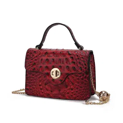 Mkf Collection By Mia K Mae Mini Crossbody Stylish, Functional, Vegan Leather Handbag In Red