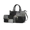 Mkf Collection By Mia K Maji Vegan Leather Women's Satchel Bag With Wristlet In Black
