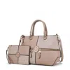 Mkf Collection By Mia K Maji Vegan Leather Women's Satchel With Wristlet In Brown