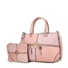 Mkf Collection By Mia K Maji Vegan Leather Women's Satchel With Wristlet In Pink