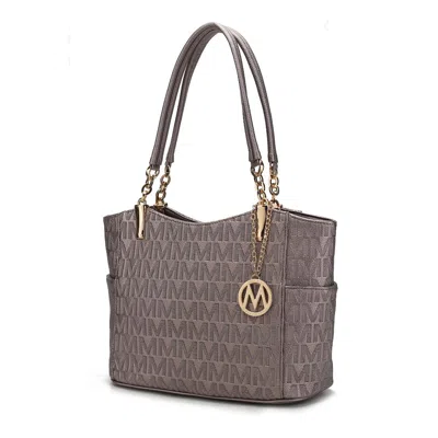 Mkf Collection By Mia K Malika M Signature Satchel Handbag In Silver
