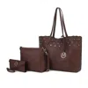 Mkf Collection By Mia K Mariahna 3-piece Set - Shopper Tote Bag, Crossbody Purse, And Matching Wallet For Women Set By Mia K
