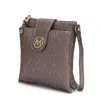 Mkf Collection By Mia K Marietta M Signature Crossbody Handbag In Silver