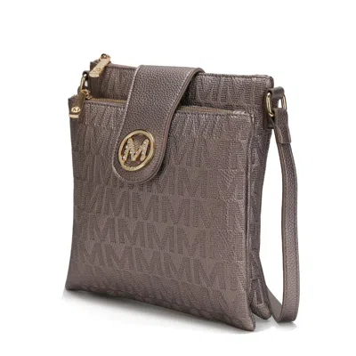 Mkf Collection By Mia K Marietta M Signature Crossbody Handbag In Silver