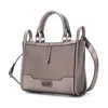 Mkf Collection By Mia K Melody Vegan Leather Tote Handbag For Women's In Silver