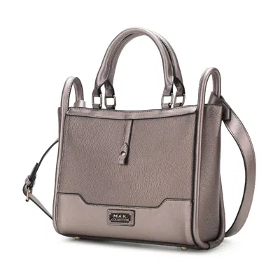 Mkf Collection By Mia K Melody Vegan Leather Tote Handbag For Women's In Silver