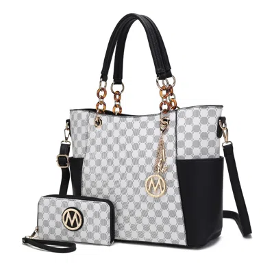 Mkf Collection By Mia K Merlina 2 Pcs Women Tote Handbag With Wallet In Black